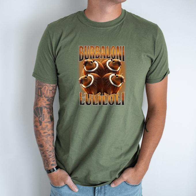 Unisex marškinėliai su spauda „Burbaloni Luliloli kompanija“ - Image 3