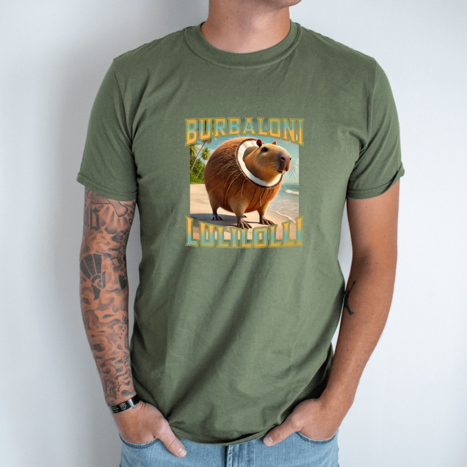Unisex marškinėliai su spauda „Burbaloni Lulilolli“ - Image 3