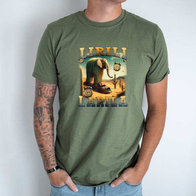 Unisex marškinėliai su spauda „Lirili Larila“ - Image 2
