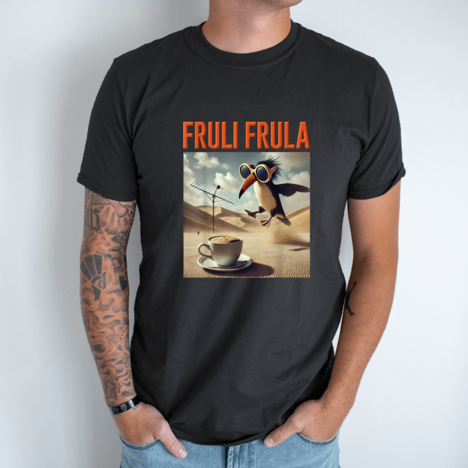 Unisex marškinėliai su spauda „Fruli Frula“ - Image 8