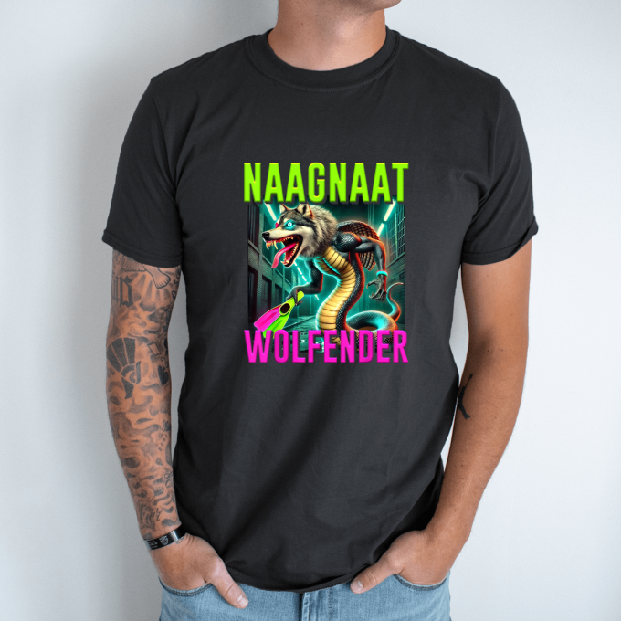Unisex marškinėliai su spauda „Naagnaat Wolfender“ - Image 8