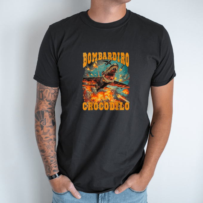 Unisex marškinėliai su spauda „Bombadiro Crocodilo“ - Image 8