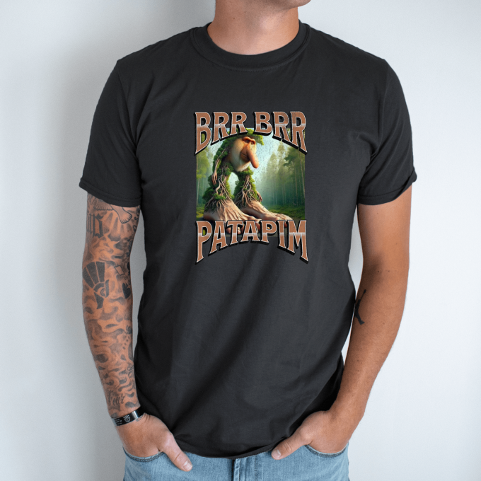 Unisex marškinėliai su spauda „Brr Brr Patapim Vėjo šnabždesys“ - Image 8