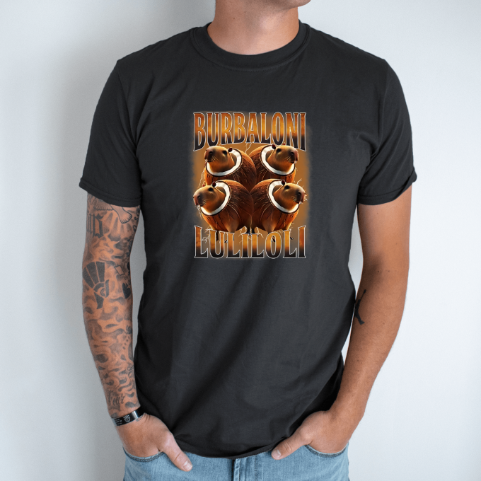 Unisex marškinėliai su spauda „Burbaloni Luliloli kompanija“ - Image 8