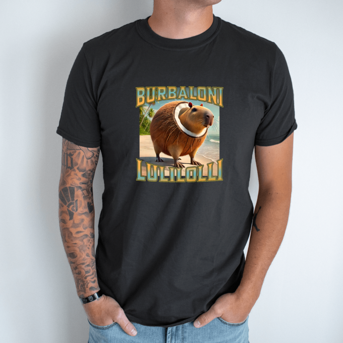 Unisex marškinėliai su spauda „Burbaloni Lulilolli“
