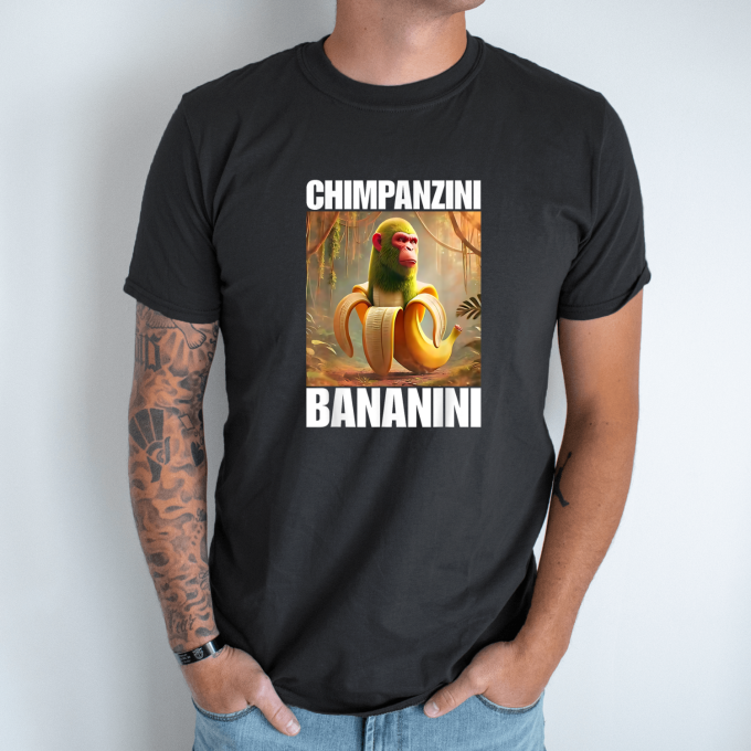 Unisex marškinėliai su spauda „Chimpanzini Bananini“ - Image 8