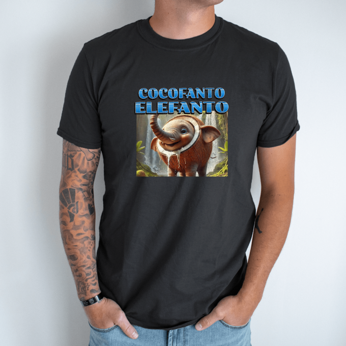 Unisex marškinėliai su spauda „Cocofanto Elefanto“ - Image 8