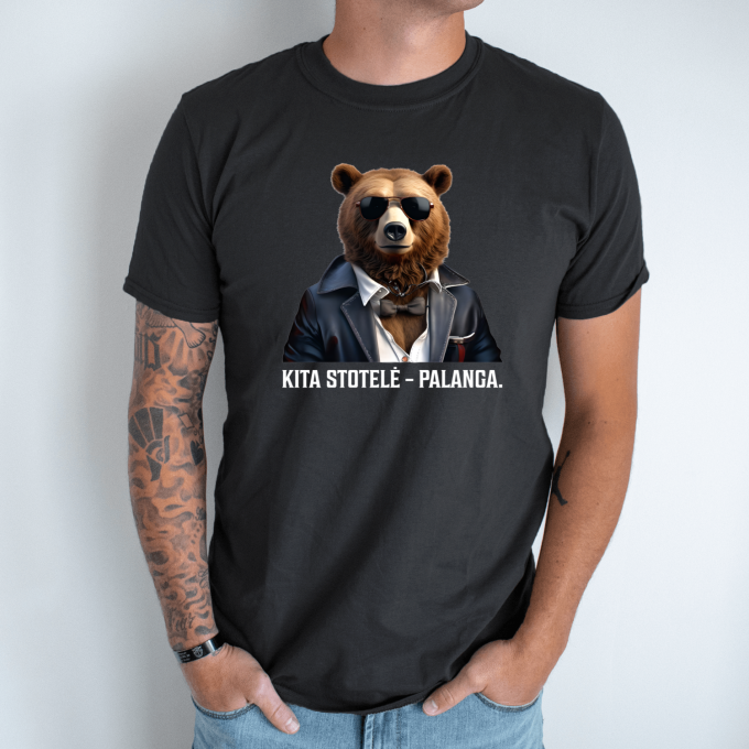 Unisex marškinėliai su spauda „Kita stotelė-Palanga“ - Image 8
