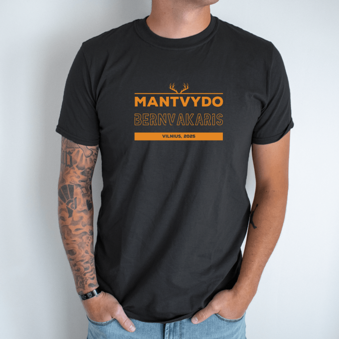 Unisex marškinėliai su spauda „Viengungio finalas“ - Image 7
