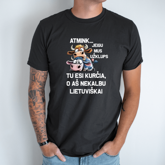 Unisex marškinėliai su spauda „Jeigu mus užklups“ - Image 8