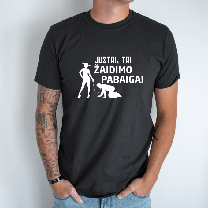 Unisex marškinėliai su spauda „Žaidimo pabaiga“ - Image 8