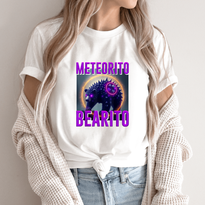 Unisex marškinėliai su spauda „Meteorito Bearito“ - Image 8
