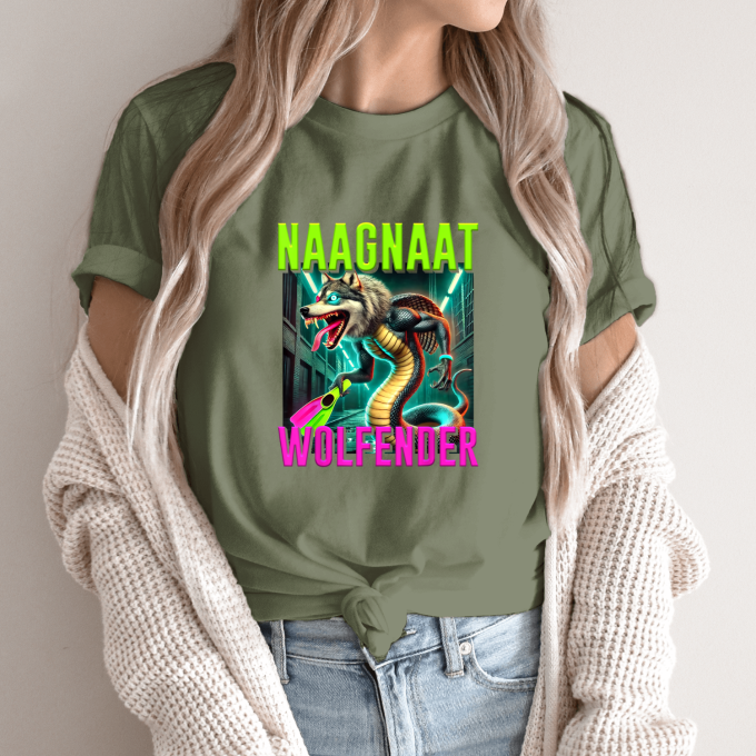 Unisex marškinėliai su spauda „Naagnaat Wolfender“ - Image 10