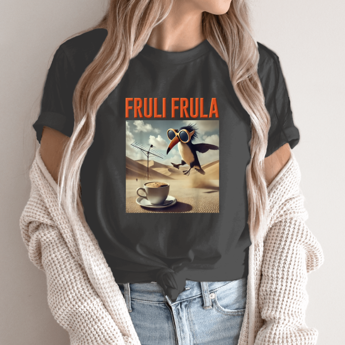 Unisex marškinėliai su spauda „Fruli Frula“ - Image 14
