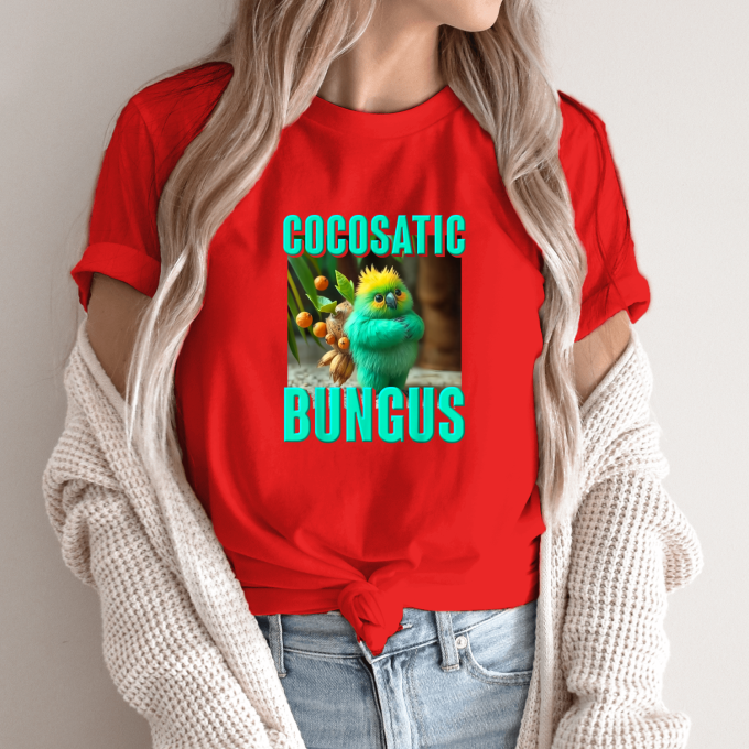 Unisex marškinėliai su spauda „Cocosatic Bungus“ - Image 14