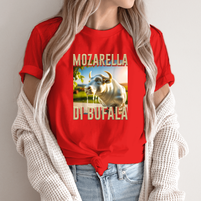 Unisex marškinėliai su spauda „Mozarella Di Bufala“ - Image 13