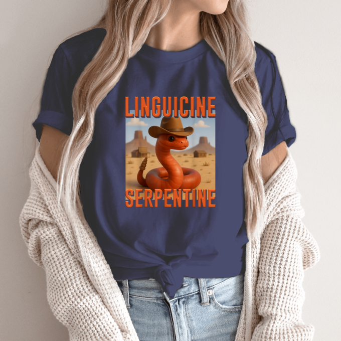 Unisex marškinėliai su spauda „Linguicine Serpentine“ - Image 10