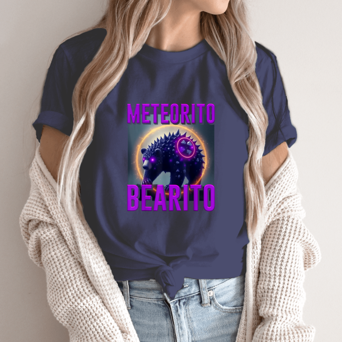Unisex marškinėliai su spauda „Meteorito Bearito“ - Image 10