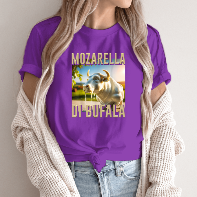 Unisex marškinėliai su spauda „Mozarella Di Bufala“ - Image 11