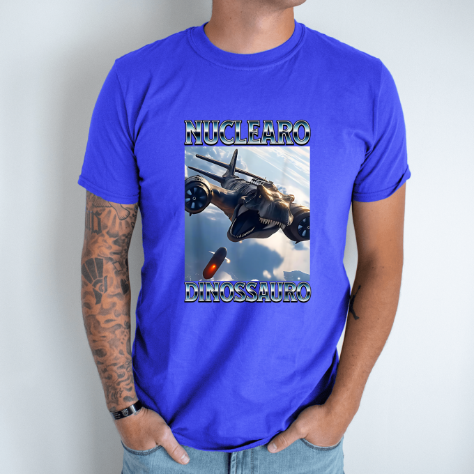 Unisex marškinėliai su spauda „Nuclearo Dinossauro“ - Image 6