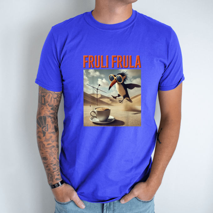 Unisex marškinėliai su spauda „Fruli Frula“ - Image 7