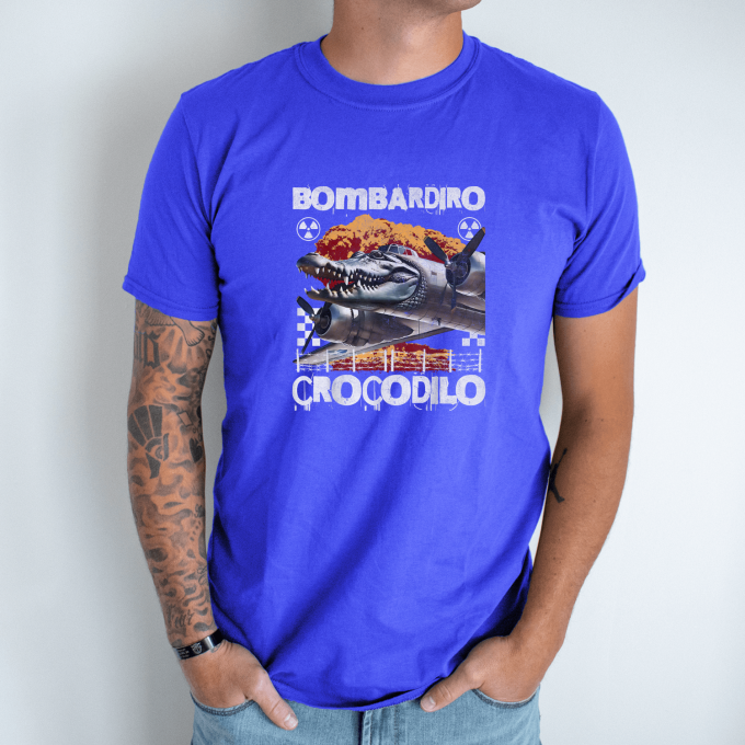 Unisex marškinėliai su spauda „Bombardiro Crocodilo Mechanine galva“ - Image 6
