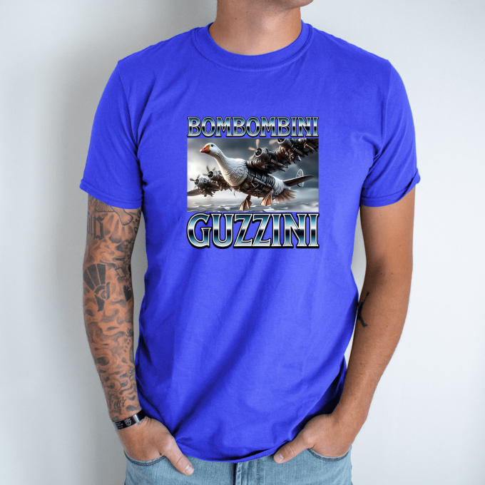 Unisex marškinėliai su spauda „Bombombini Guzzini“ - Image 4