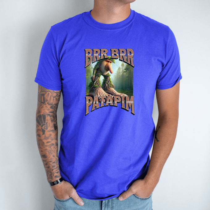 Unisex marškinėliai su spauda „Brr Brr Patapim Vėjo šnabždesys“ - Image 7