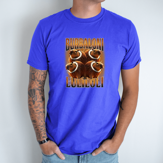 Unisex marškinėliai su spauda „Burbaloni Luliloli kompanija“ - Image 7