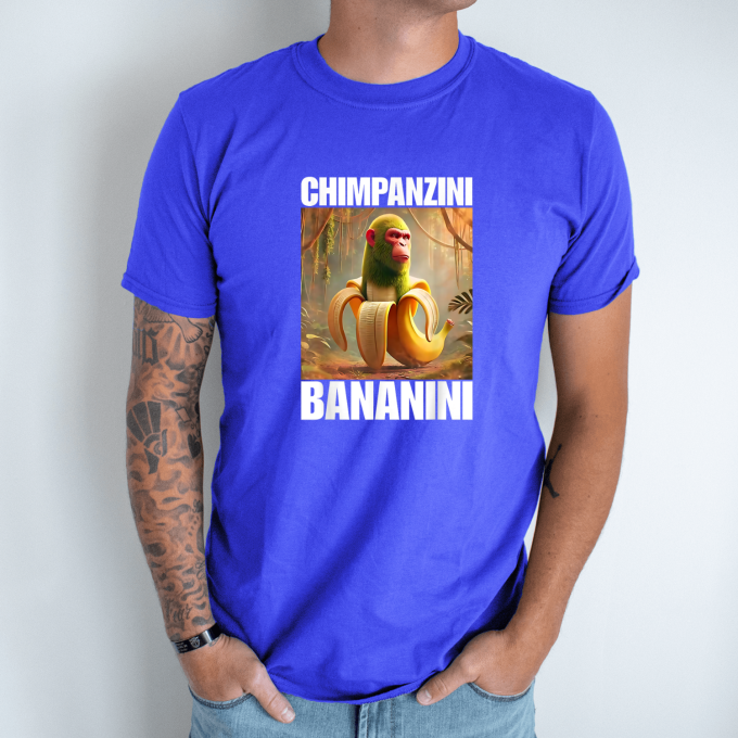Unisex marškinėliai su spauda „Chimpanzini Bananini“ - Image 6