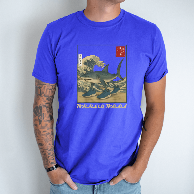 Unisex marškinėliai su spauda „Tralalelo Tralala Japonija“ - Image 3
