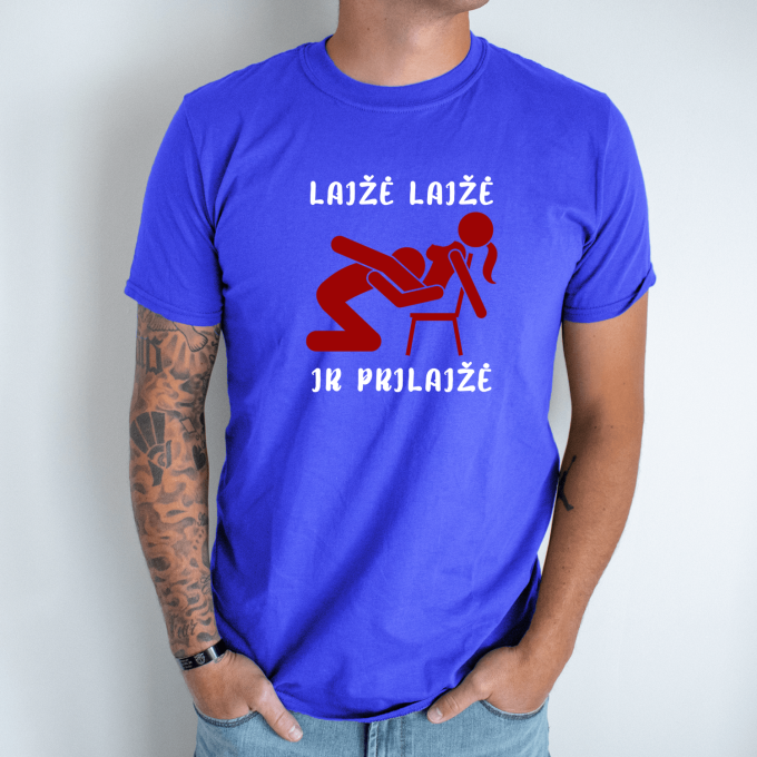 Unisex marškinėliai su spauda „Liežuviu iki širdies“ - Image 3