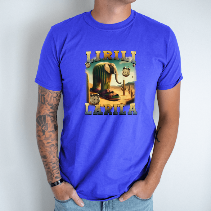 Unisex marškinėliai su spauda „Lirili Larila“ - Image 3