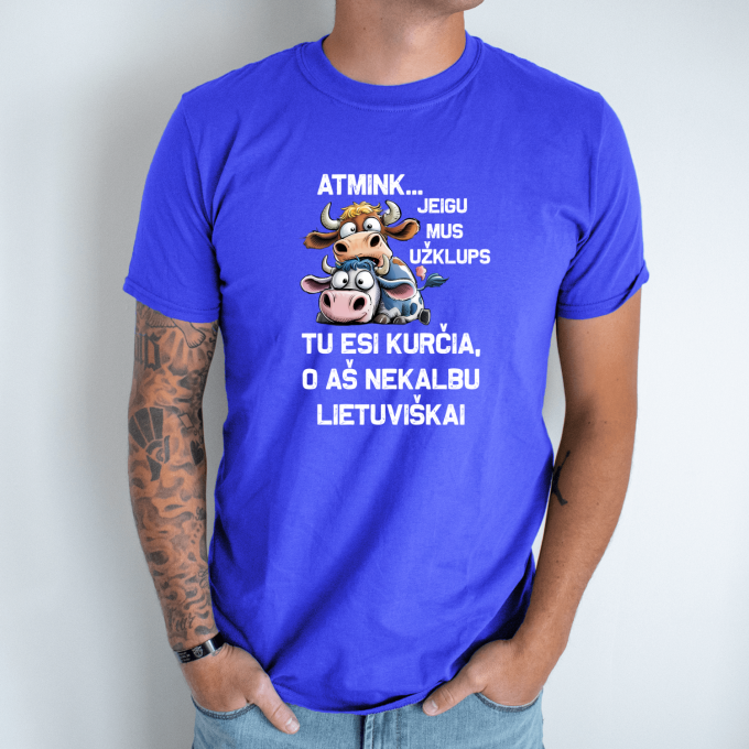 Unisex marškinėliai su spauda „Jeigu mus užklups“ - Image 4