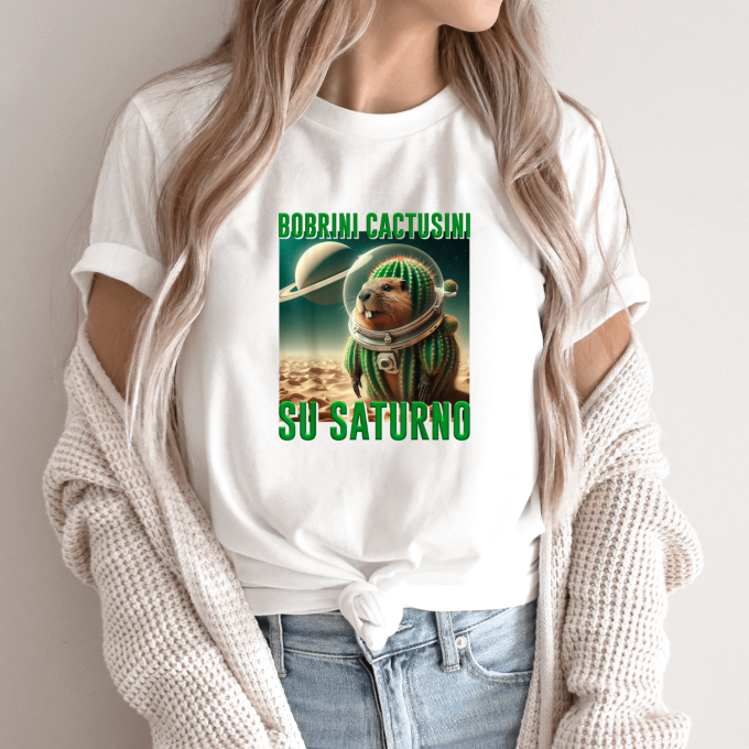 Unisex marškinėliai su spauda „Bobrini Cactusini“ - Image 9