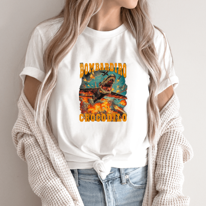 Unisex marškinėliai su spauda „Bombadiro Crocodilo“ - Image 9