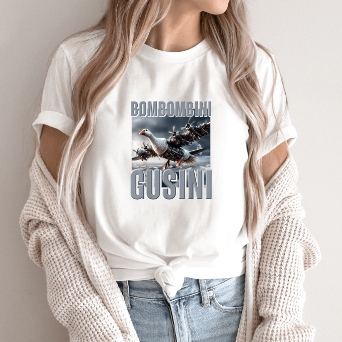 Unisex marškinėliai su spauda „Bombombini Gusini“ - Image 9