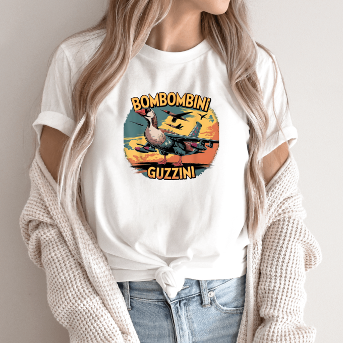 Unisex marškinėliai su spauda „Bombombini Guzzini retro“ - Image 9
