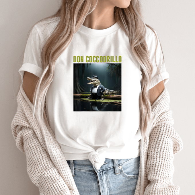 Unisex marškinėliai su spauda „Don Coccodrillo“ - Image 9