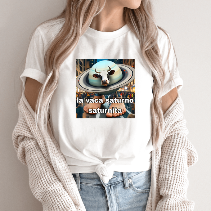 Unisex marškinėliai su spauda „Saturno Saturnita“ - Image 9