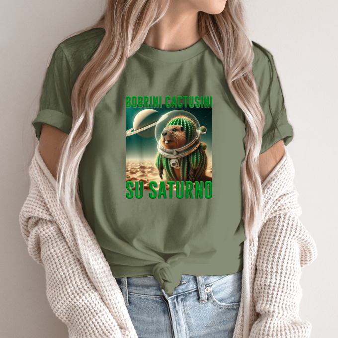 Unisex marškinėliai su spauda „Bobrini Cactusini“ - Image 10