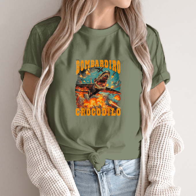 Unisex marškinėliai su spauda „Bombadiro Crocodilo“ - Image 10