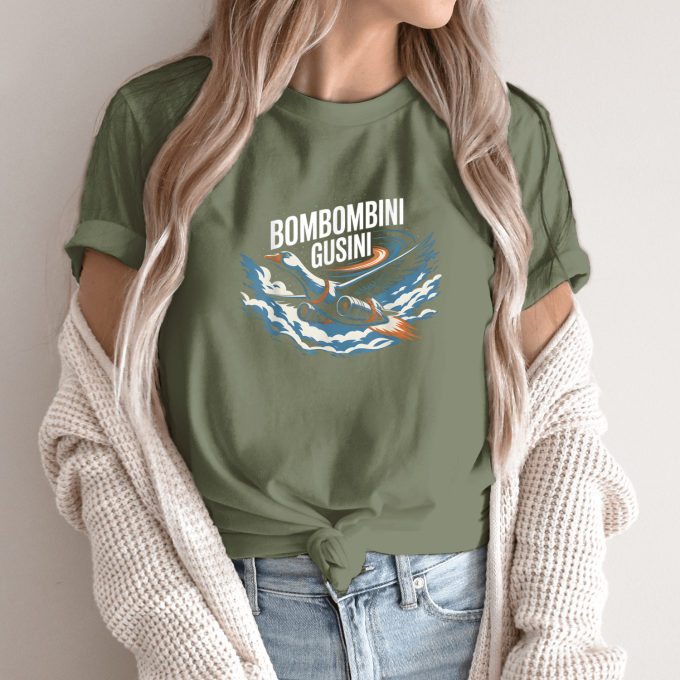 Unisex marškinėliai su spauda „Bombombini Gusini greičio banga“ - Image 8