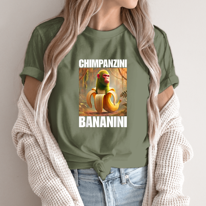Unisex marškinėliai su spauda „Chimpanzini Bananini“ - Image 9