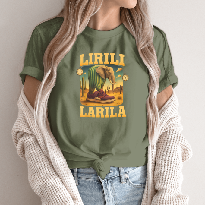Unisex marškinėliai su spauda „Lirili Larila-sportbačiai“ - Image 10