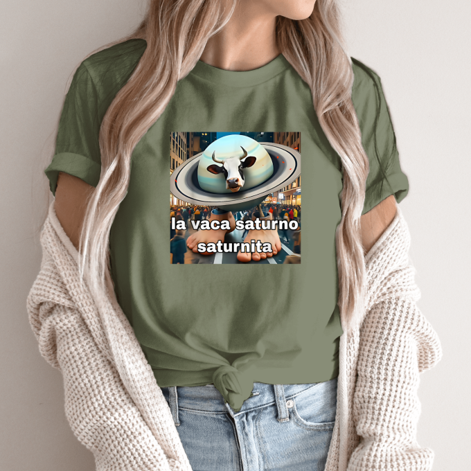 Unisex marškinėliai su spauda „Saturno Saturnita“ - Image 10