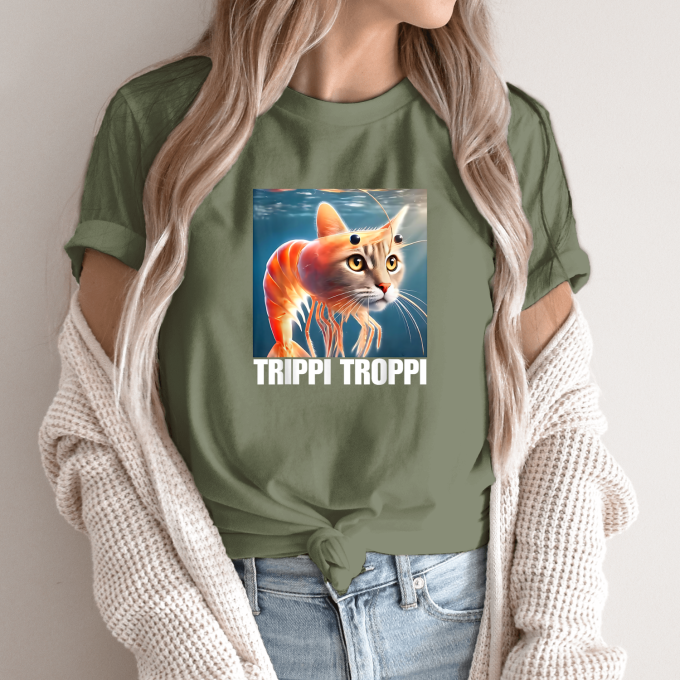 Unisex marškinėliai su spauda „Trippi Troppi“ - Image 8