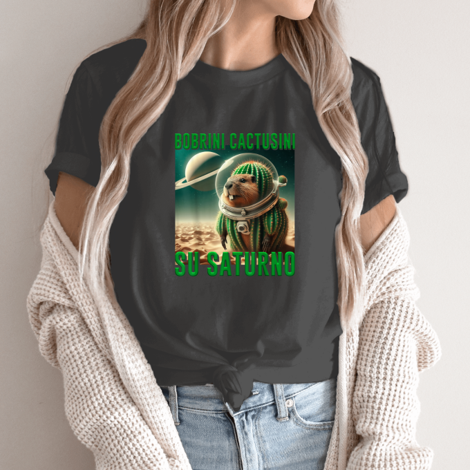 Unisex marškinėliai su spauda „Bobrini Cactusini“ - Image 14