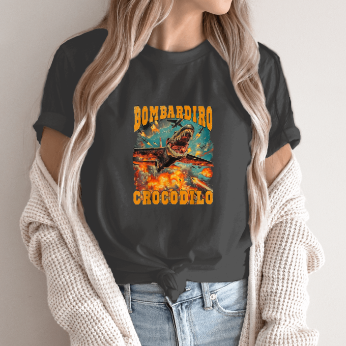 Unisex marškinėliai su spauda „Bombadiro Crocodilo“ - Image 14