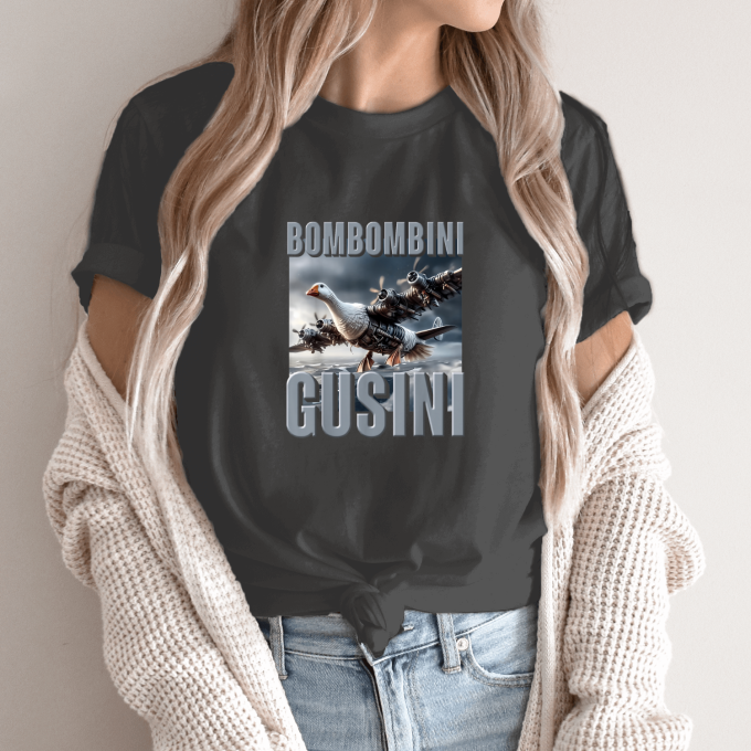 Unisex marškinėliai su spauda „Bombombini Gusini“ - Image 14
